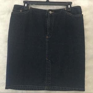 Jean knee Ht skirt